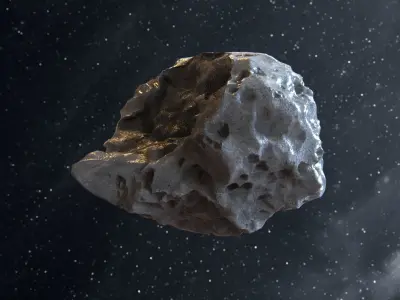 Detailed asteroids high-poly set with 5k texture 3D model
