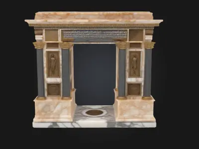 Marble Miniature Arch  Elegance in Small Scale 3D model