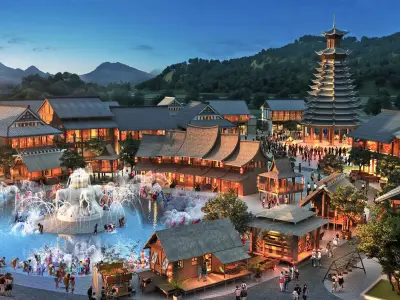 Cultural Village Nightscape 3D model