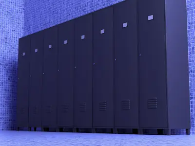 Mid-Poly Locker Free 3D model