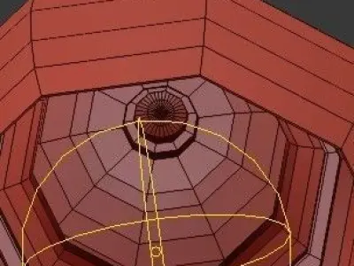 Untitled bathroom light fixture with glass shade 3D model