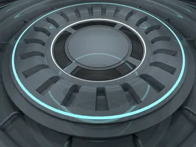 Sci Fi Room 3D model 9