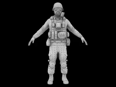 SpecOps Low-poly 3D model