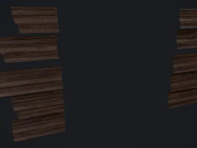 Wooden Wall Sockets  Low-poly 3D model