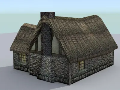 Medieval Farm House 2 Low-poly 3D model