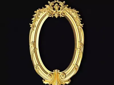 carved frame for mirror 3D model