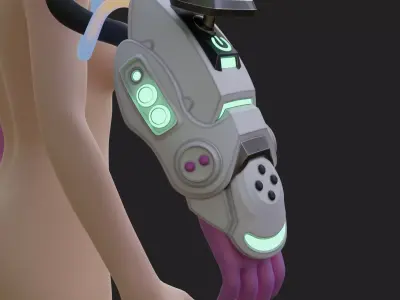  Battle Gamer Mae Cosplay Robotic Hands and Accessories Fortnite 3D print model