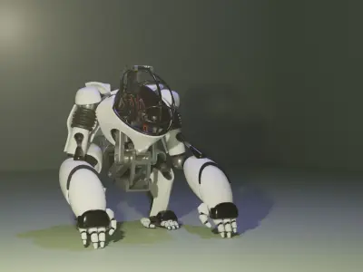 Mech Gorilla Character Low-poly 3D model