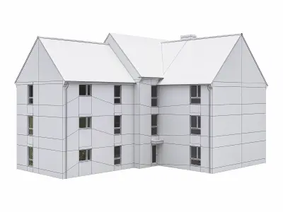 Neighborhood Houses P34 Low-poly 3D model
