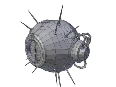 Drone Sci-fi low poly Low-poly 3D model