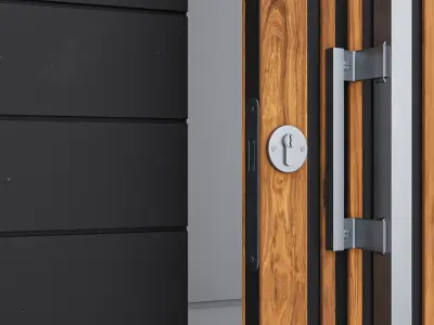 Aluminium door 77 3D model