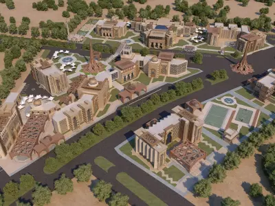 0031 - Education - Islamic Facades - 2021 - 01 - 2D-3D Files 3D model