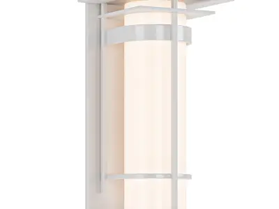 Banded with Top Plate Small Outdoor Sconce 3D model