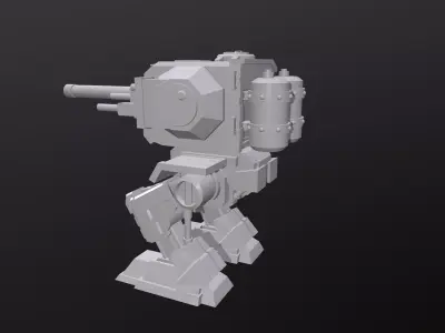 Mecha door handle 3D print model