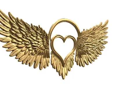 Wings Printable carved decor 18 3D print model