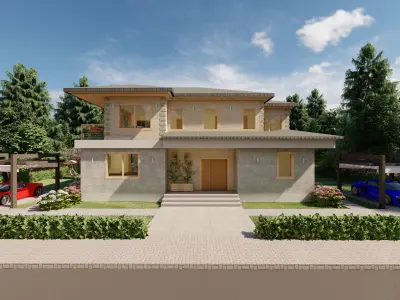 Villa Design and Landscape Project 3D model
