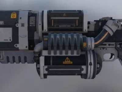 Futuristic Sci Fi GUN AXIS Low-poly 3D model