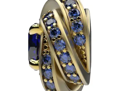 Earrings Swirl 3D print model