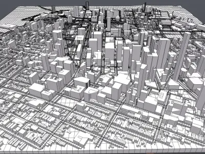 Cityscape Broolkyn New York United States 3D print model 3D print model