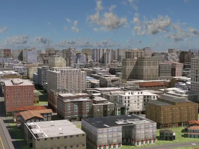 City 50 Low-poly 3D model