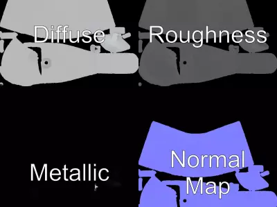 Elegant White Pedestal Sink model pack Low-poly 3D model