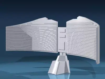 Radar wing of spacecraft 3D model