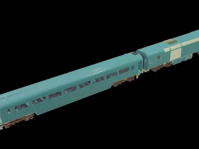 Meter toy train Low-poly 3D model