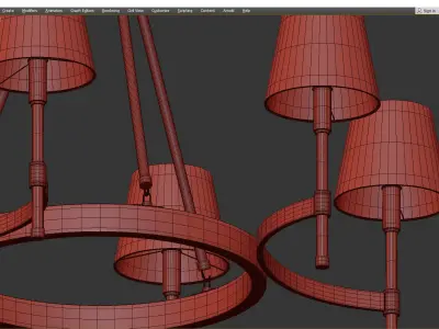 KATIE CHANDELIER Low-poly 3D model