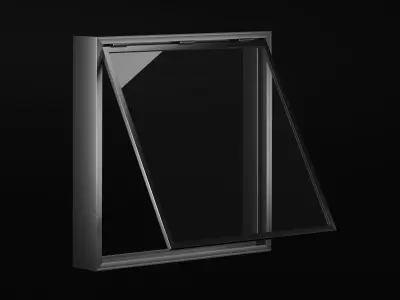 Modern Aluminum Wooden windows 3D model