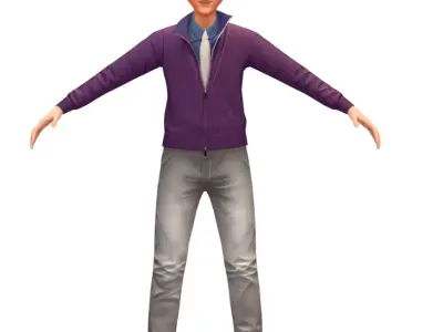 Cartoon Low Poly Style Avatar 019 Low-poly 3D model