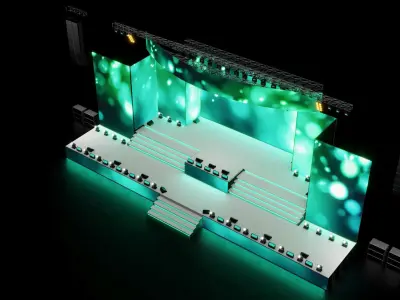 Concert and Meeting Stage Design 3D model