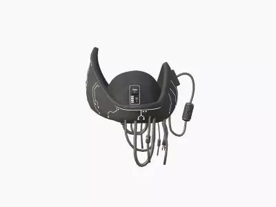 Cyberpunk Pirate Hat A08 - Character Design Low-poly 3D model