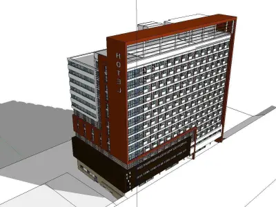 vacation spot-Resort-Fashion Leisure Hotel-0218 3D model