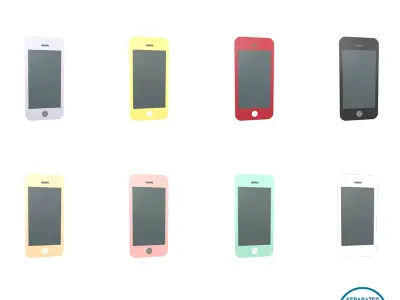 Cartoon Iphone V1 Pack 01 Low-poly 3D model
