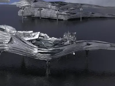 Hybrid base design Exterior Ship 10  3D model