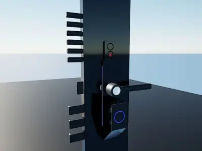 Lock1 tv stand Low-poly 3D model