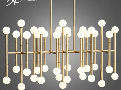 Meurice Rectangle Chandelier 3D model