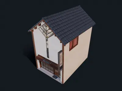 Kyoto Sakura House Low-poly 3D model