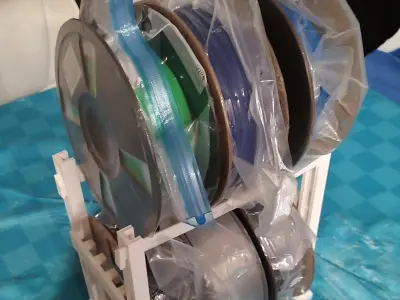 Adjustable 3D printer Filament Spool Rack 3D print model