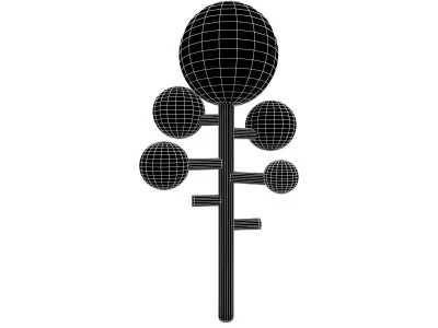 Cartoon Tree v3 004 Low-poly 3D model