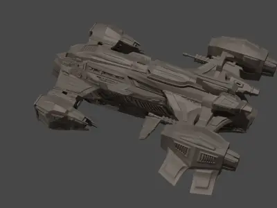 Spaceship 3D print model 5