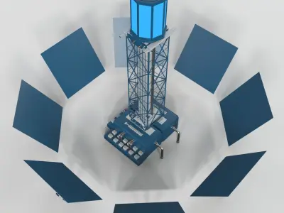 Solar Tower 3D model