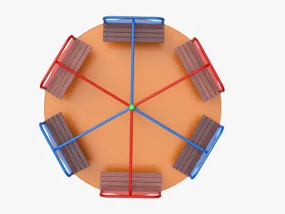 Merry-go-round carousel 05 3D model