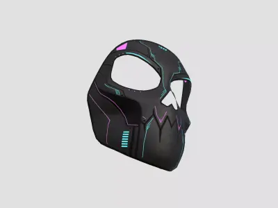Scifi Skull Mask A07 - Fantasy Character Design Low-poly 3D model
