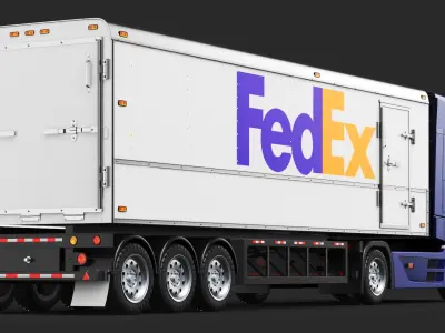  Detailed Large Fedex Truck 
