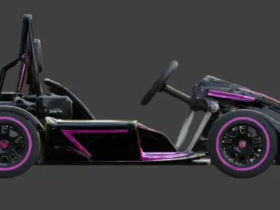 Cyberpunk Neon Go Kart 3D Model v01 Low-poly 3D model