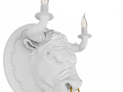 Karman-Corrado bull head wall sconce 3D model
