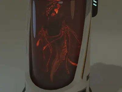 SCI-FI Capsule Low-poly 3D model