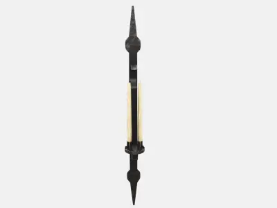 Medieval Torch Low-poly 3D model 2