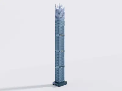 binghatti tower - dubai 3D model
